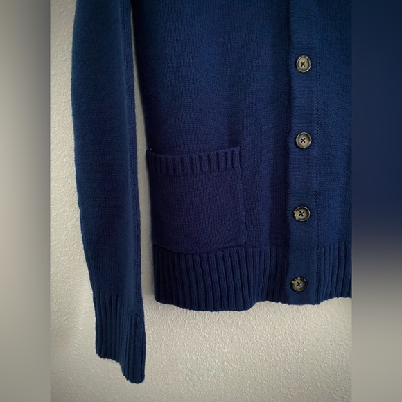Blue 5-Button Cardigan - Picture 3 of 5